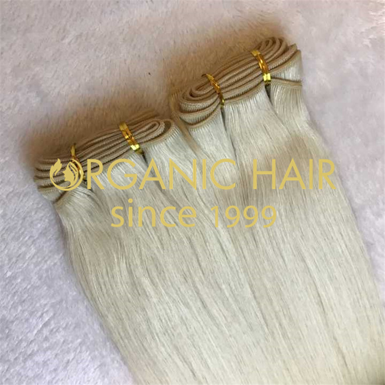 machine hair weft with lace H94